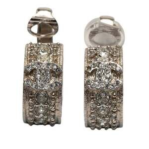 CHANEL Gold Logo Earrings